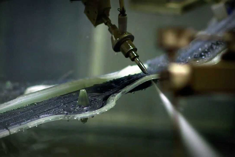Samples of waterjet cutting carbon fiber (2)