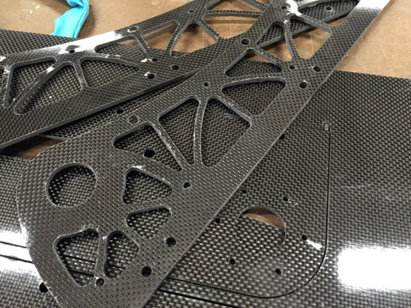 Samples of waterjet cutting carbon fiber (5)