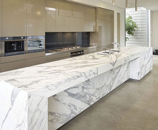 Marble kitchen worktops